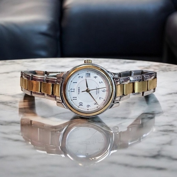 Vintage Timex Indiglo Two-Tone Quartz Watch main image 6
